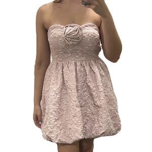 Strapless Pink Tea Party Dress